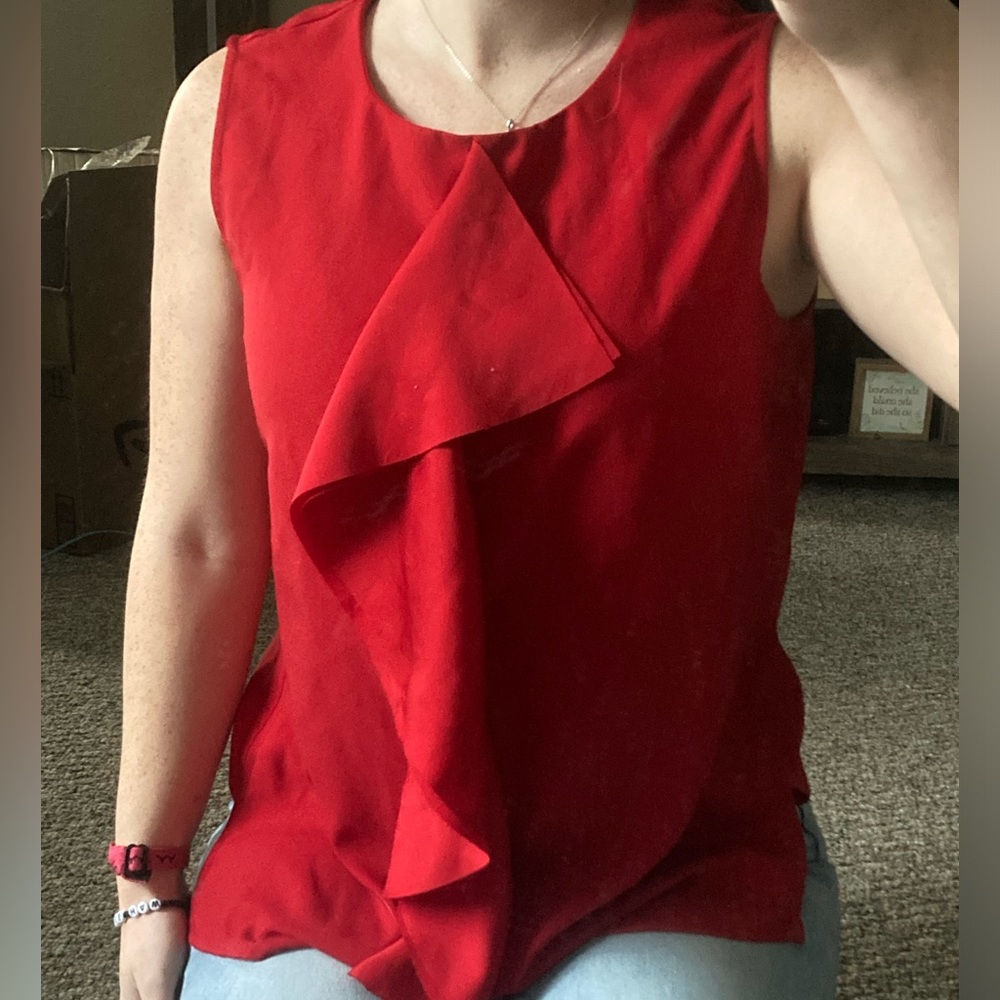 Liz Claiborne ruffled office blouse